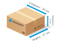 Pictogramme Chronopost dimensions minimales d'un colis